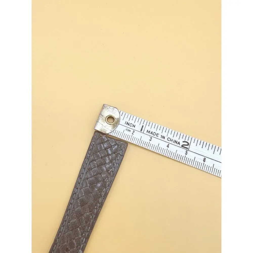19mm KREISLER Braided Calfskin GREY NOS Vintage Watch Band & Gold-Tone Buckle